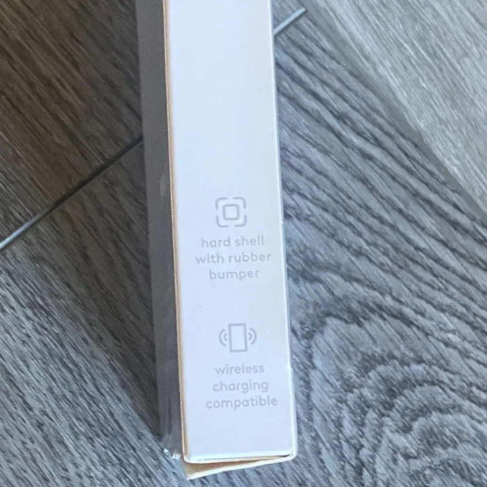 Heyday iPhone 6, 7, 8 Art Deco Hard Shell Phone Case-Clear/Gold-NEW